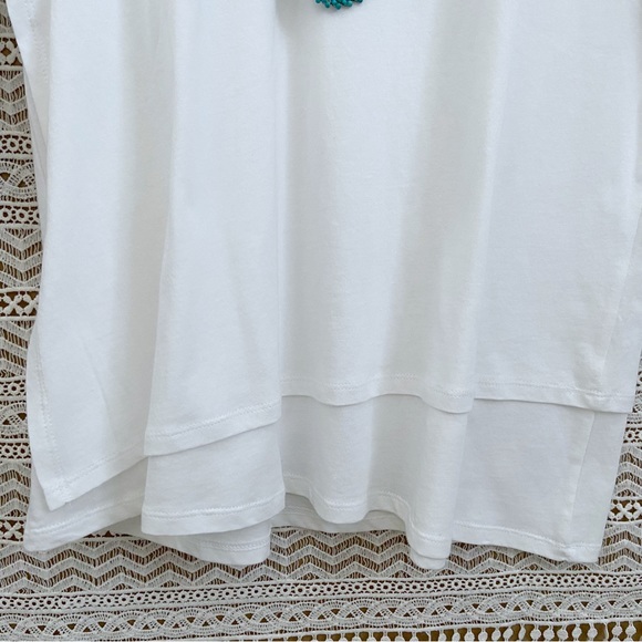 J JILL Crisp White Layered Blouse ⭐️ BEAUTIFUL - Picture 4 of 10